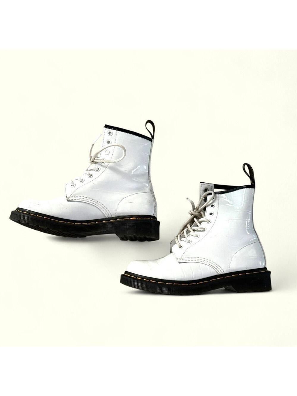 Dr. Martens 1460 Patent Leather Lace Up Boots Size 6